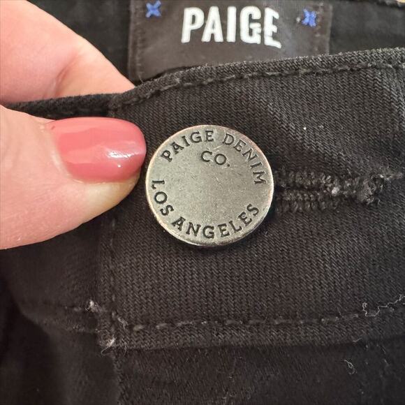 Paige Jeans Women's Size 27 Black Hoxton Ankle Animal print Skinny 1096 - Picture 3 of 15